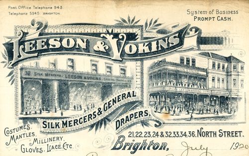 Vokins family started trading in Brighton in 1882